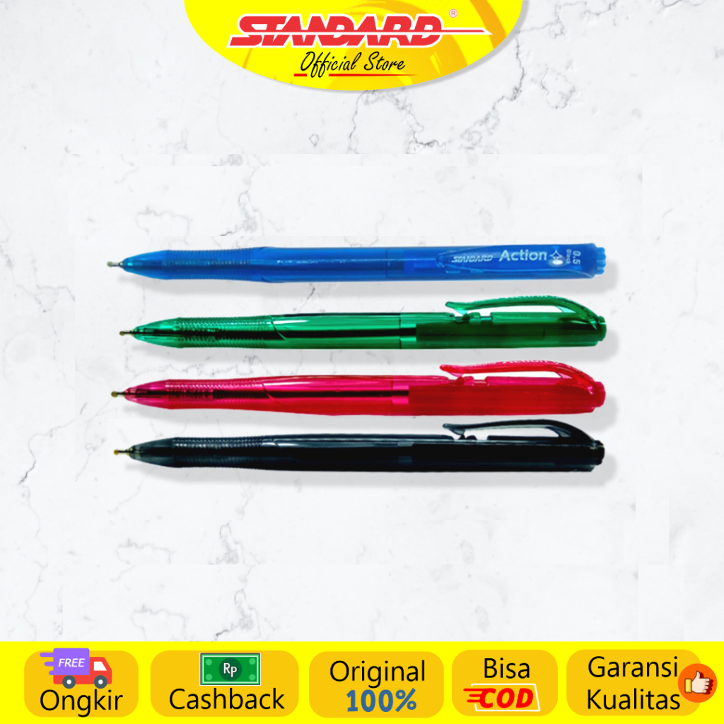 Standard - Pulpen Action 0.5  ( Alat Tulis / Pen / Ballpoint / Pena )