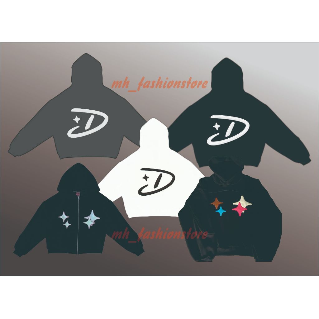 Dust La Stella Hoodie Collection | Hoodie Boxy Unisex Dust La Stella | Dust La Stella Multi Patch,  