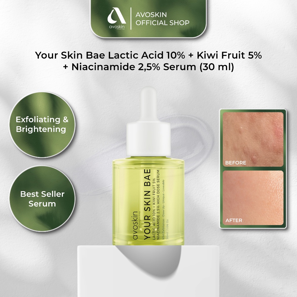 Serum Avoskin Your Skin Bae Lactic Acid 30ml-Serum Glow Up Eksfoliasi -Niacinamide