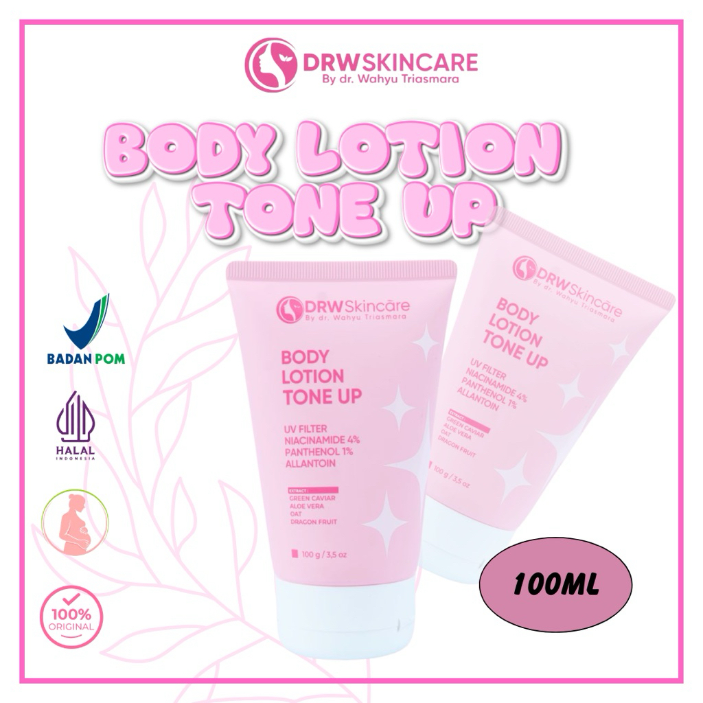 DRW Skincare Body Lotion Tone Up Brightening Whitening Day Cerah Instant Cepat Bersih Membersihkan M