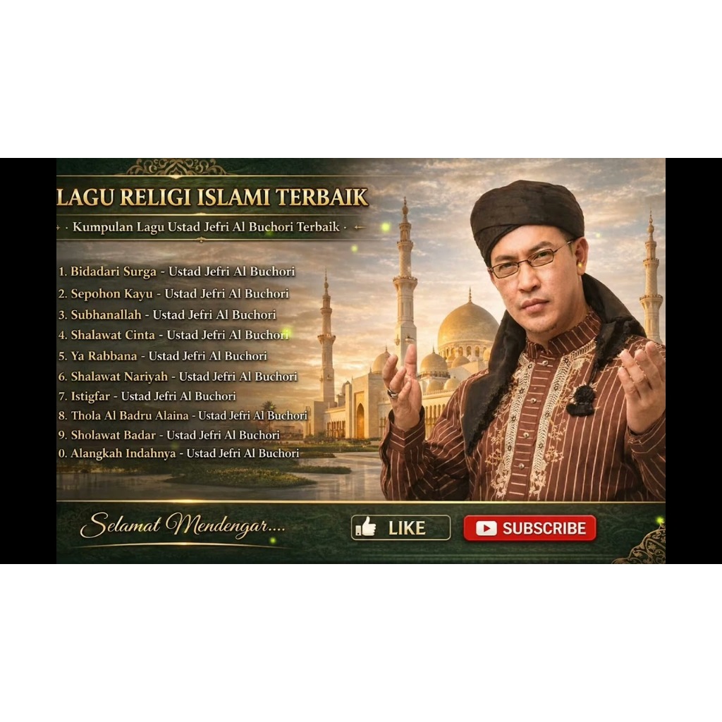 Flashdisk 16 GB Full Berisi MP3 Lagu LAGU RELIGI ISLAMI TERBAIK - LAGU USTAD JEFRI AL BUCHORI TERBAI