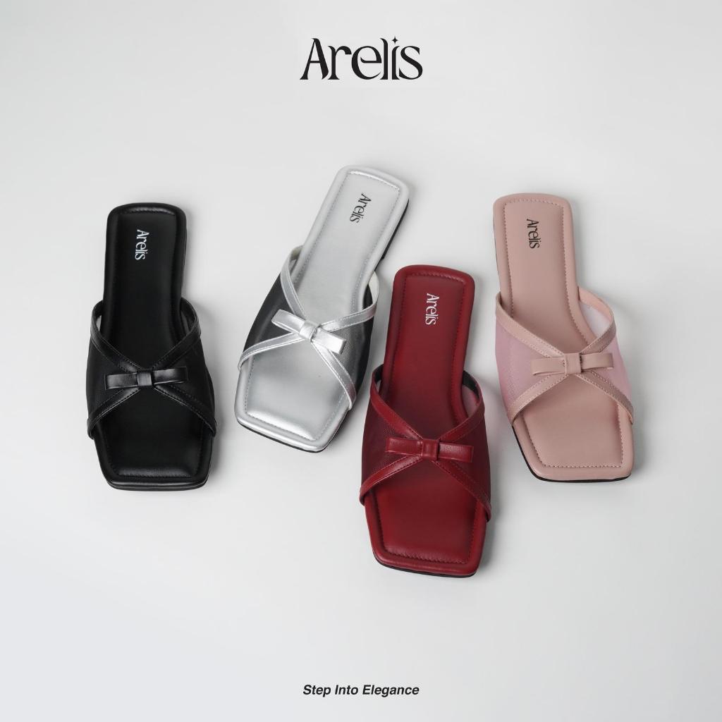 Arelis SOFIA Sandal Slop Wanita Flat Shoes Teplek Soft Mesh Elegant