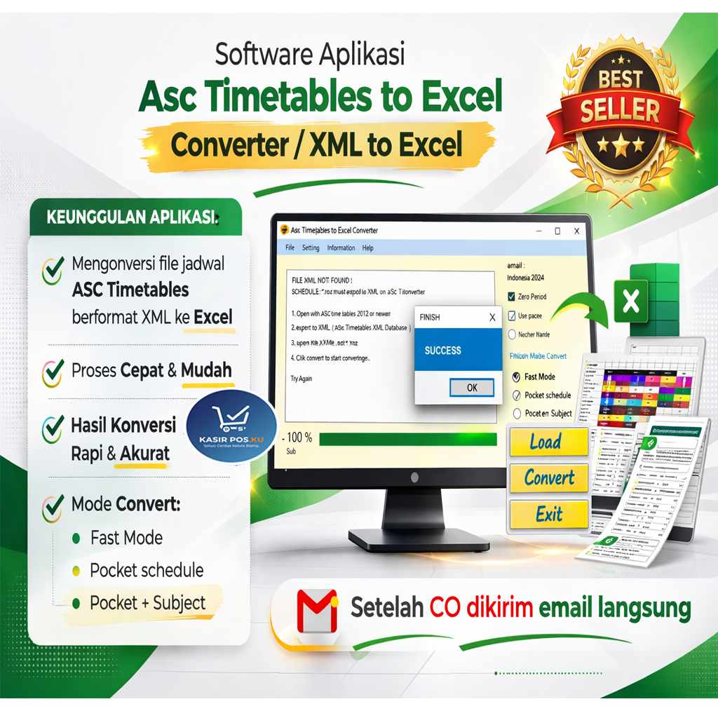 Software Aplikasi Asc Timetables to Excel Converter / XML to Excel