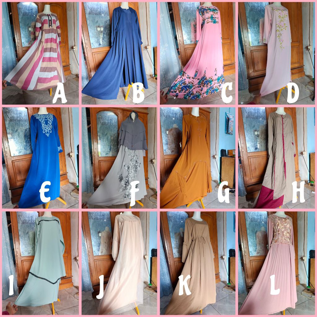 GAMIS LOKAL BRAND/ CUCI GUDANG BARU SALE/ MURAH MERIAH