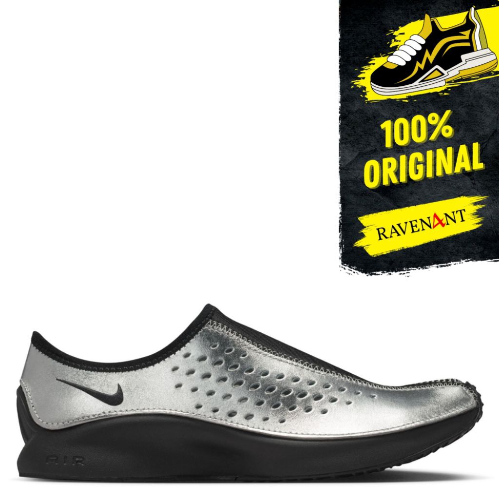 NIKE Air Superfly Moc Metallic Silver ORIGINAL - Sepatu Slip On Wanita/Pria