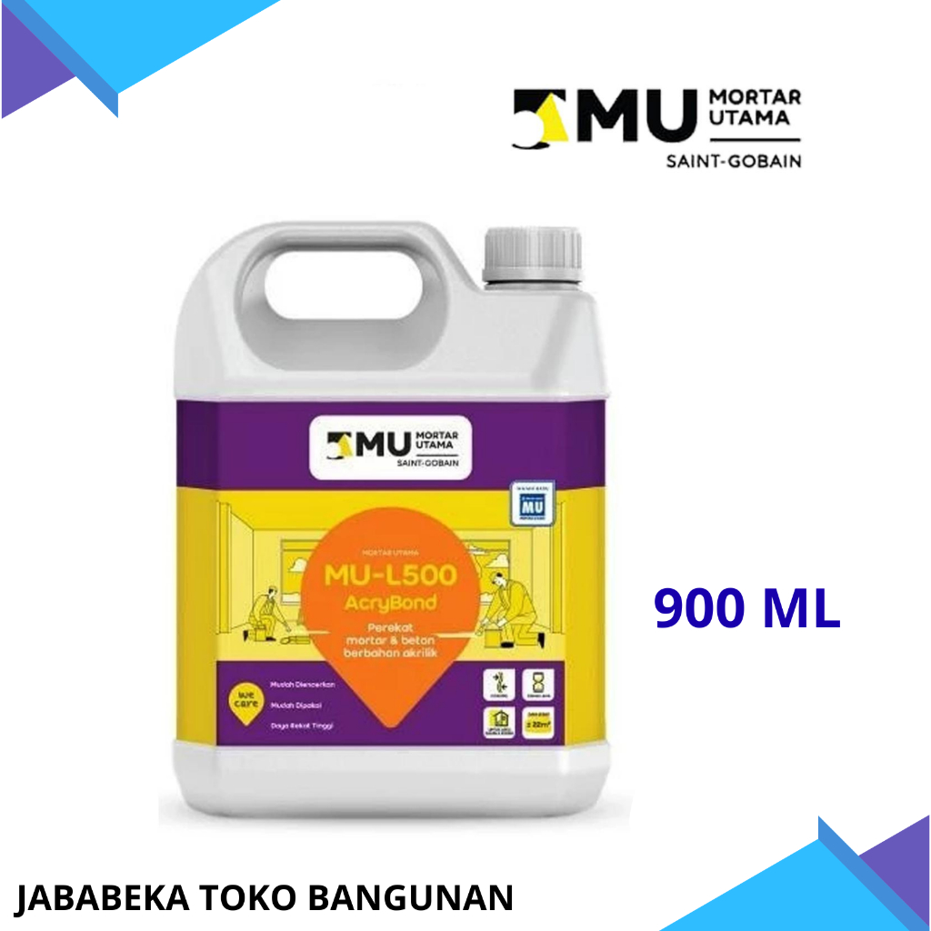Mortar Utama MU-L500 Acrybond Perekat Mortar & Beton 900 ml / Cairan Mortar Utama