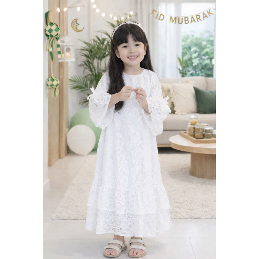 Raneea - Lyla Dress gamis long tunik anak couple bayi baju kondangan brokat lebaran anak perempuan