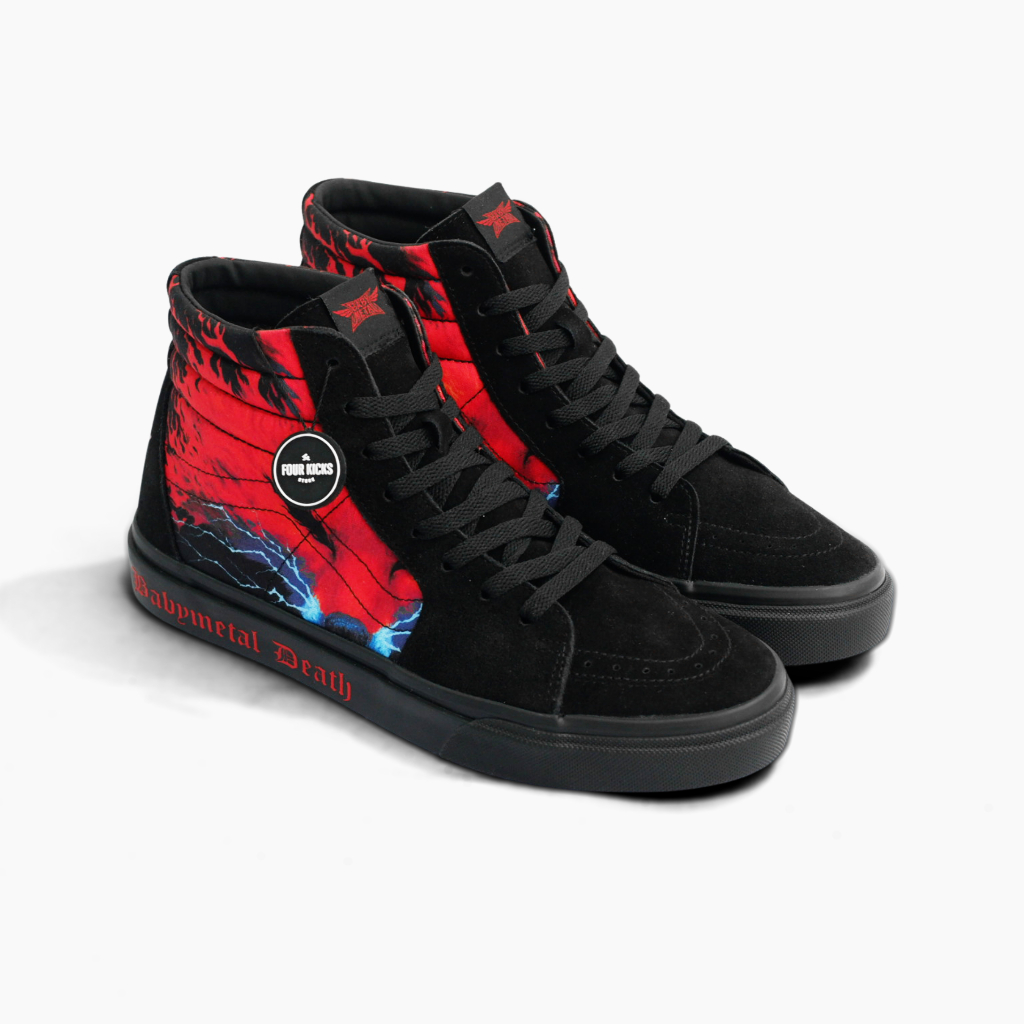Vans Lifestyle Shoes Sk8-Hi x Baby Metal Black Red Mens V38CF - 100% ORIGINAL