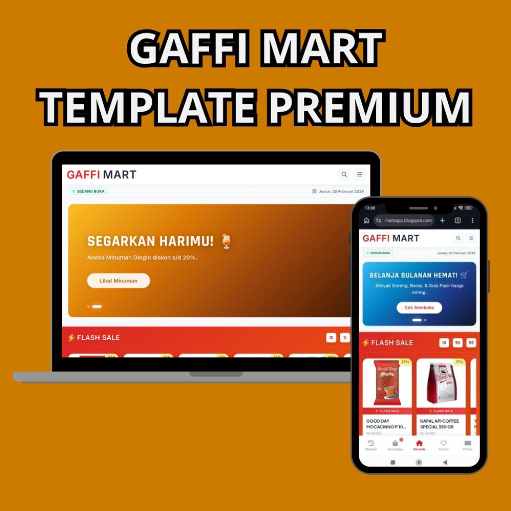 Template Blogspot Toko Gaffi Mart Premium template blogger premium blogspot