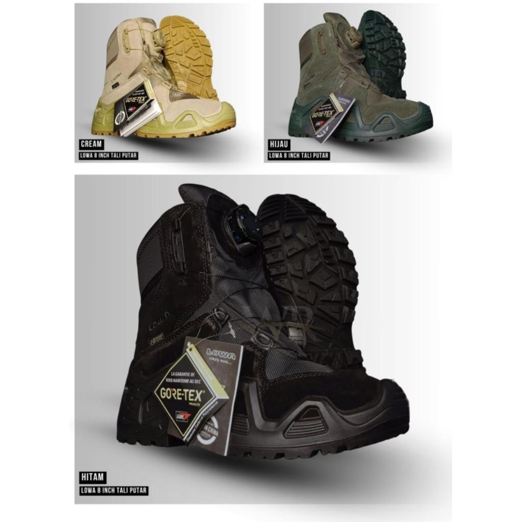 Sepatu PDL Tactikal 8inch lowa Tali putar import
