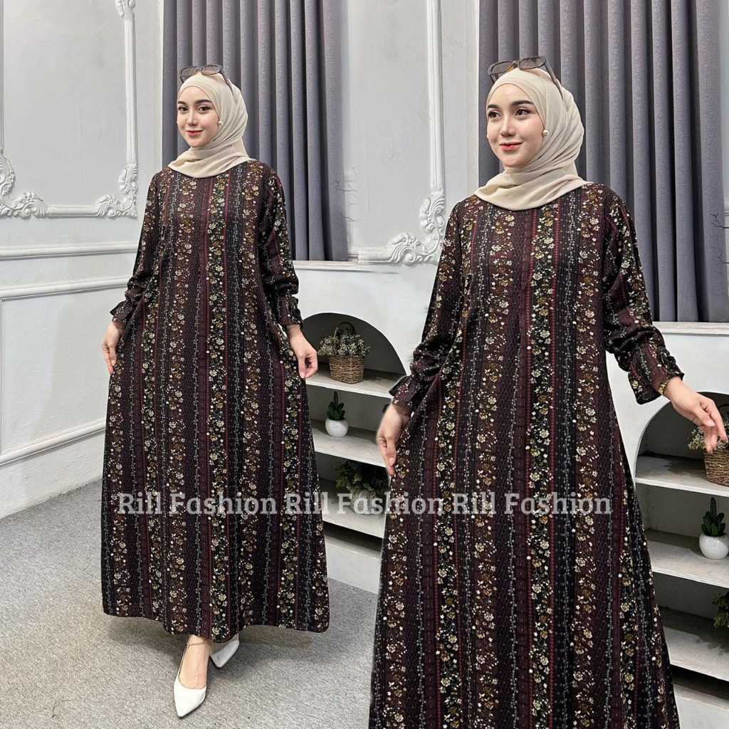 Midi Dress Medina Dress Medina Rayon Viscose Premium - Dress Rayon Motif Premium - Dress Rayon Busui