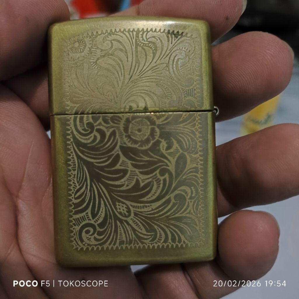 Zippo Reg Brass Venetian 352B Authentic