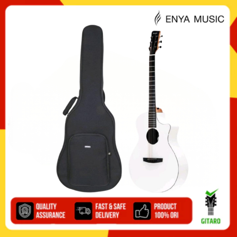 Gitar Akustik Enya X0 Ega White Guitar Acoustic Enya X0 Ega Wh with Bag Original