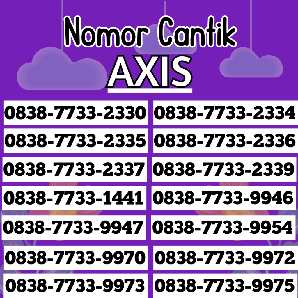 NOMOR CANTIK AXIS / KARTU PERDANA AXIS CANTIK (A33) / NOMOR AXIS CANTIK SPESIAL