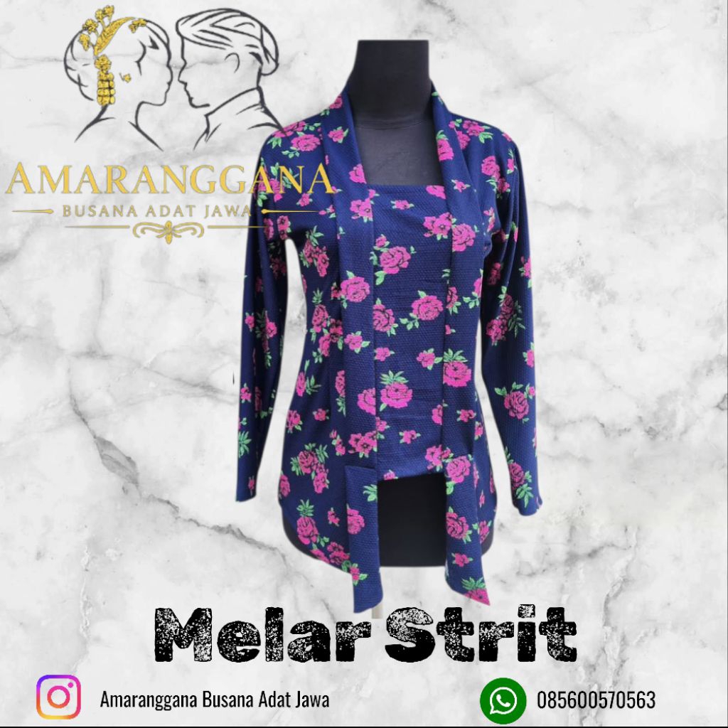 Kebaya/ Kebayak bunga-bunga model Kutu Baru
