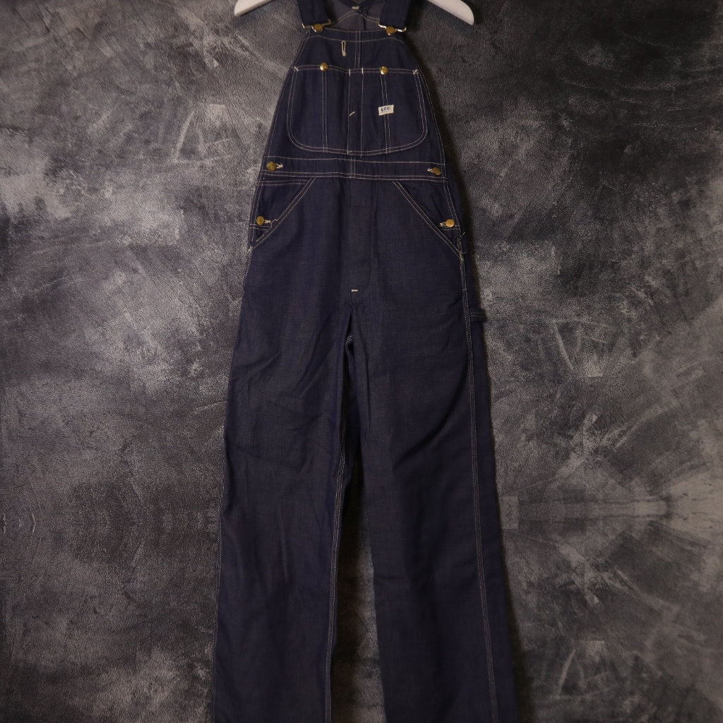 OVERALL VINTAGE LEE JAPAN CARPENTER JEANS DENIM PANTS JUMPSUIT CELANA PANJANG OV119 SIZE S 27-29