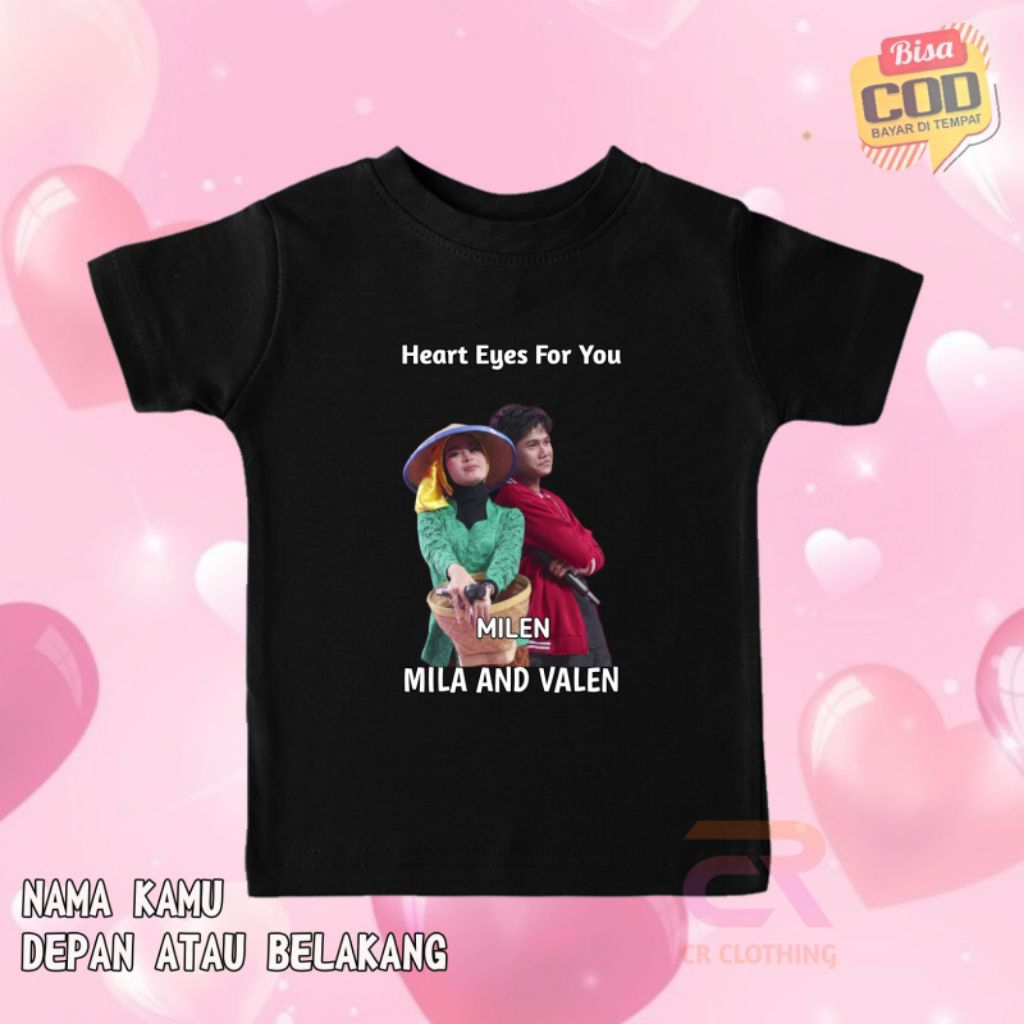Baju Kaos Anak MILEN MILA VALEN DANGDUT ACADEMY D7 Motif Terbaru