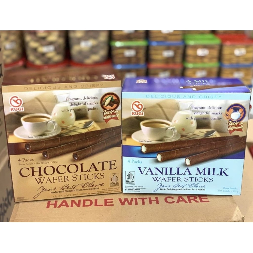 Kugi Wafer Stick Coklat Vanila