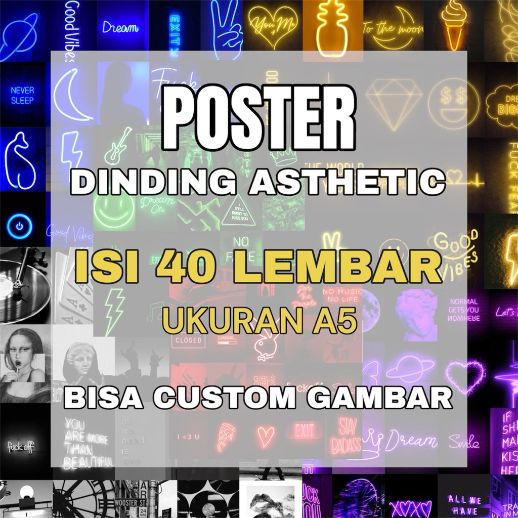 Poster dinding aesthetic/poster dinding/poster aesthetic/poster isi 40 lembar