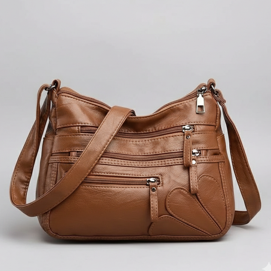 Tas Wanita Selempang Kulit PU Premium Banyak Kantong Simple Murah Elegan Cocok untuk Harian & Kerja