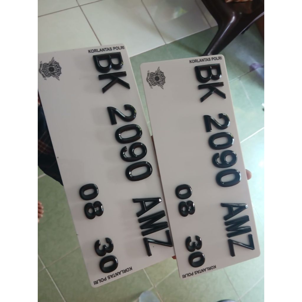 Plat Motor Timbul  Motif  Timbul Keren