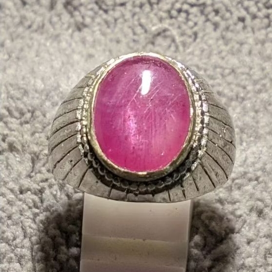 BATU CINCIN PRIA PERMATA NATURAL RUBY STAR