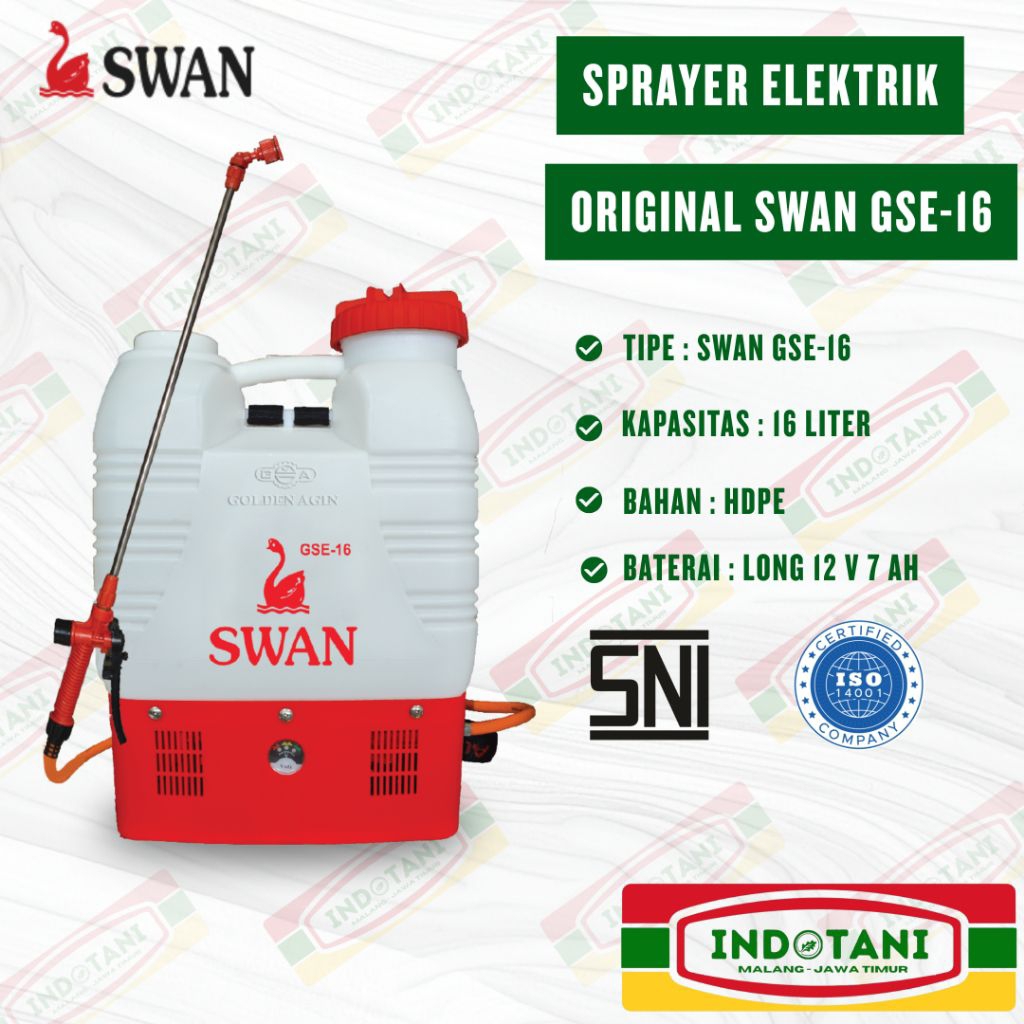 SWAN GSE-16 ELEKTRIK / SPRAYER SWAN GSE-16 / TANGKI CAS SWAN ORI / TANGKI SEMPROT SWAN CAS CAS AN