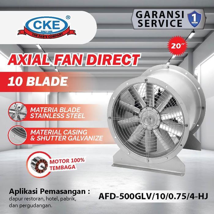 Axial Fan CKE AFD-500GLV/10/0.75/4-HJ 20 Inch 380V Blower Industri