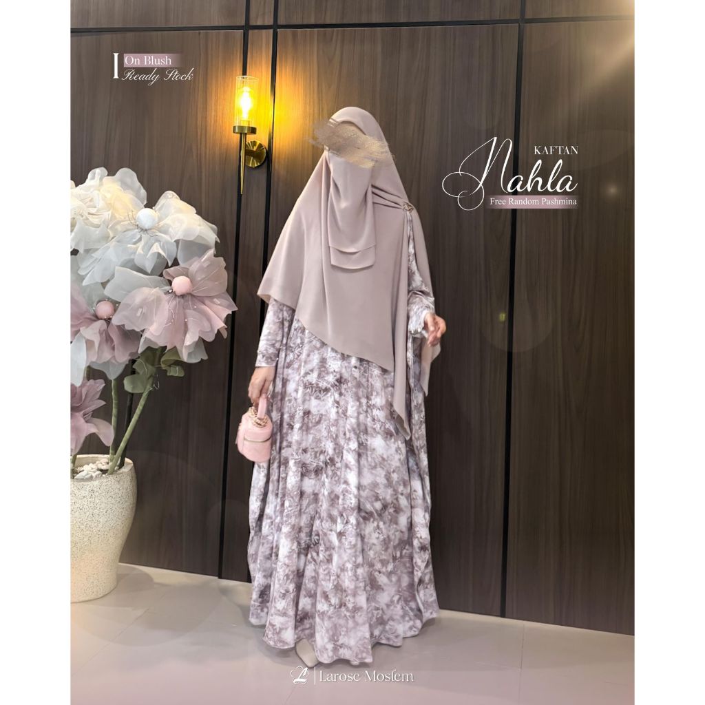 Kaftan Rayon Premium Nahla by Larose Moslem Busui dan Wudhu Friendly by Larose Moslem