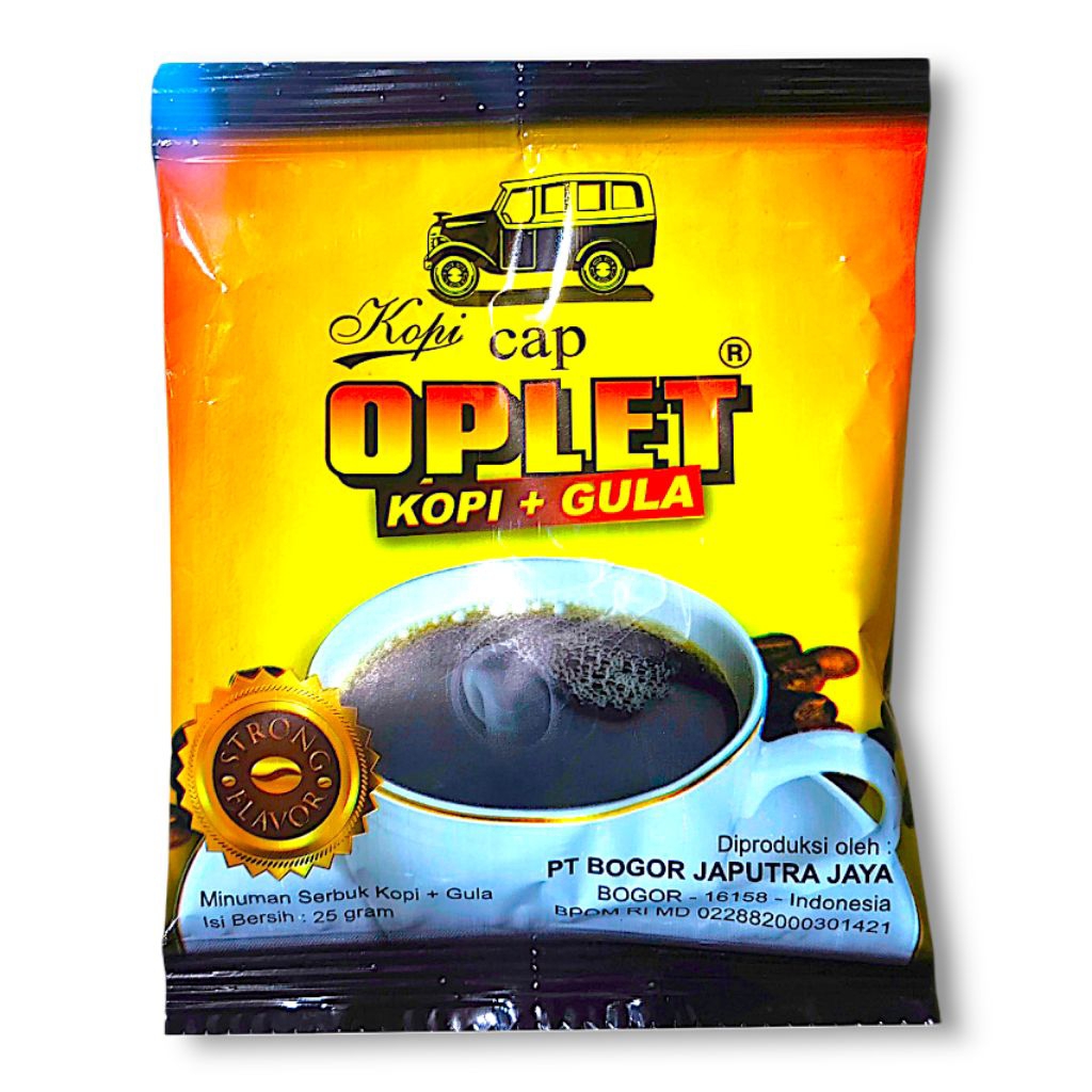 Kopi CAP OPLET STRONG FLAVOR [1 RENTENG Isi 10 Sachet x 25g] - Rasa Kopi Instan Lebih Kuat Renceng M
