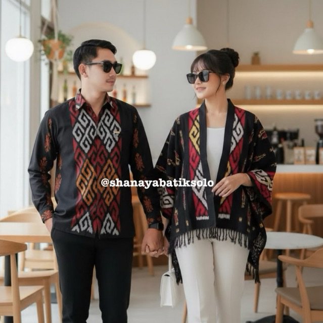 Shanaya Batik Outer Tenun Black Series TENUN ORI ETNIC CANTIK UNIK  BEST SELLER