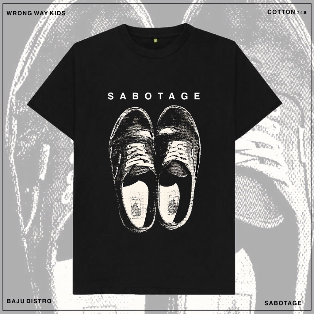 kaos pria distro dewasa “Sabotage shoegaze”