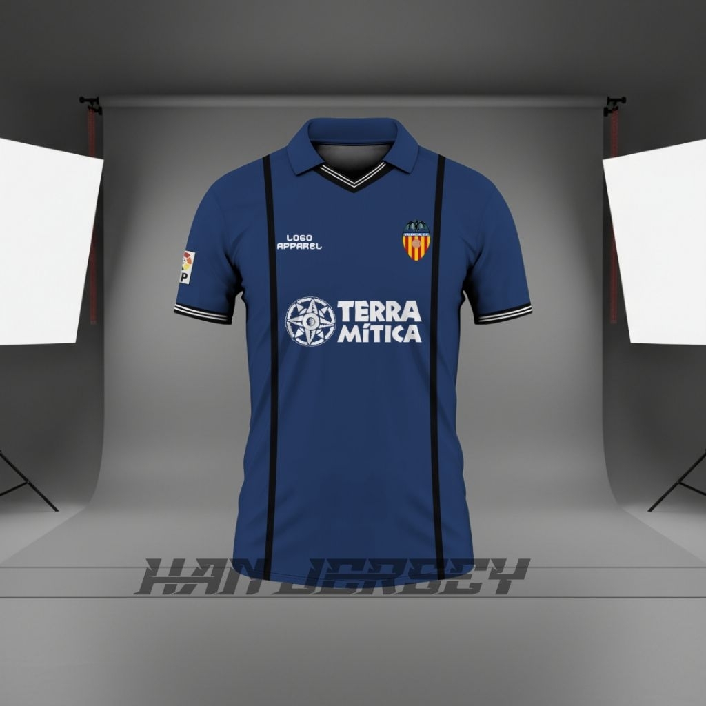 Jersey Full Printing Valencia 2000 Away