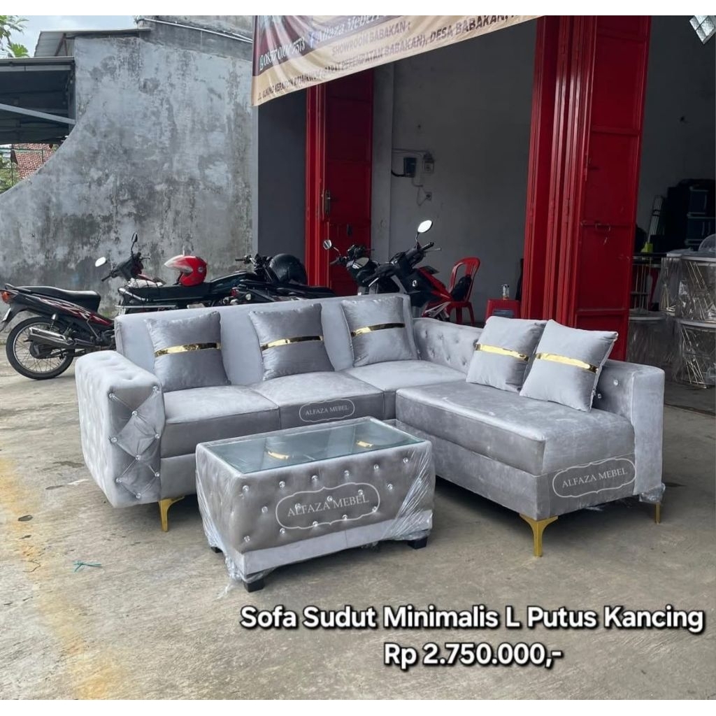 Sofa Kancing L Putus