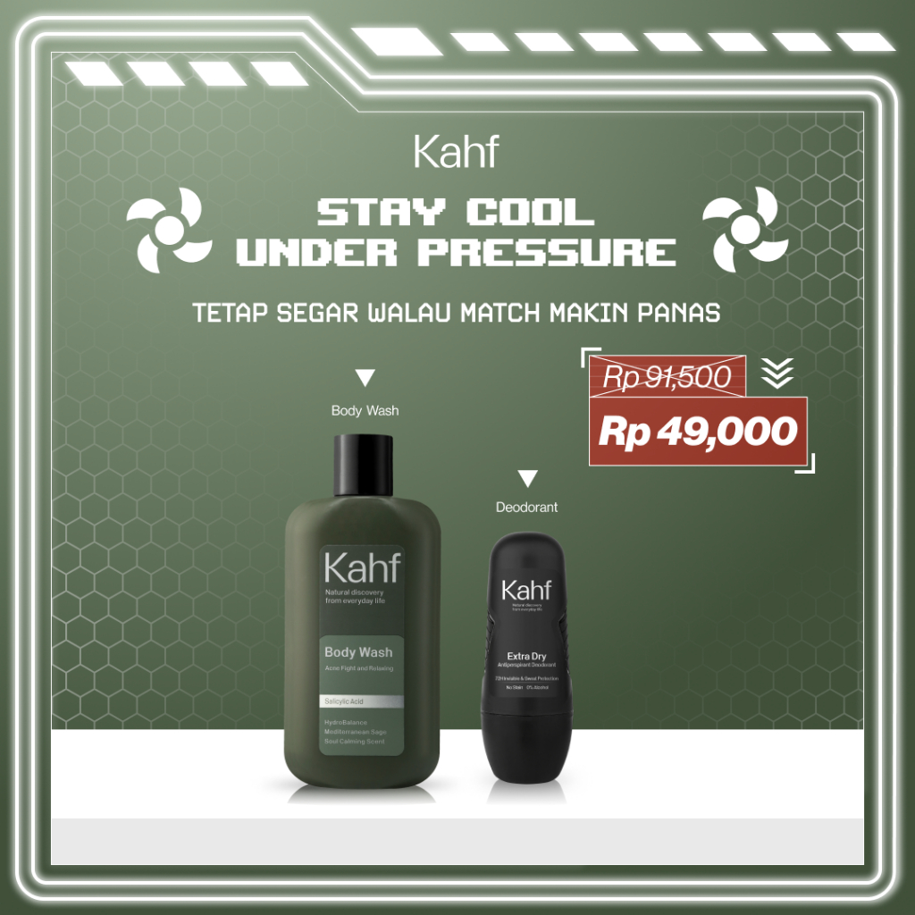 [BASIC SKINCARE FOR GAMERS - KAHF BUNDLE 2IN1 PAKET PERAWATAN BADAN] Paket Body Care (Deodorant + Bo