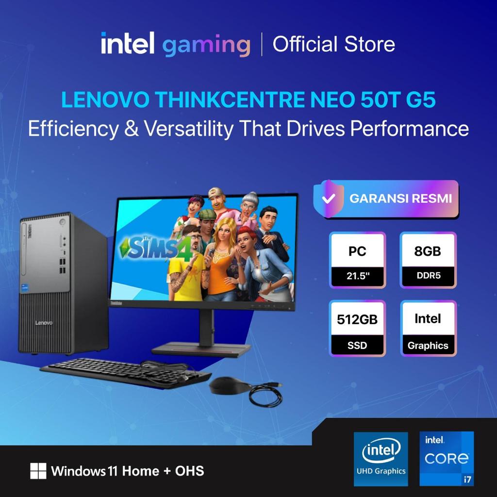 LENOVO THINKCENTRE NEO 50T G5 I7 14700 8GB 512GB W11+OHS+MONITOR 21.5