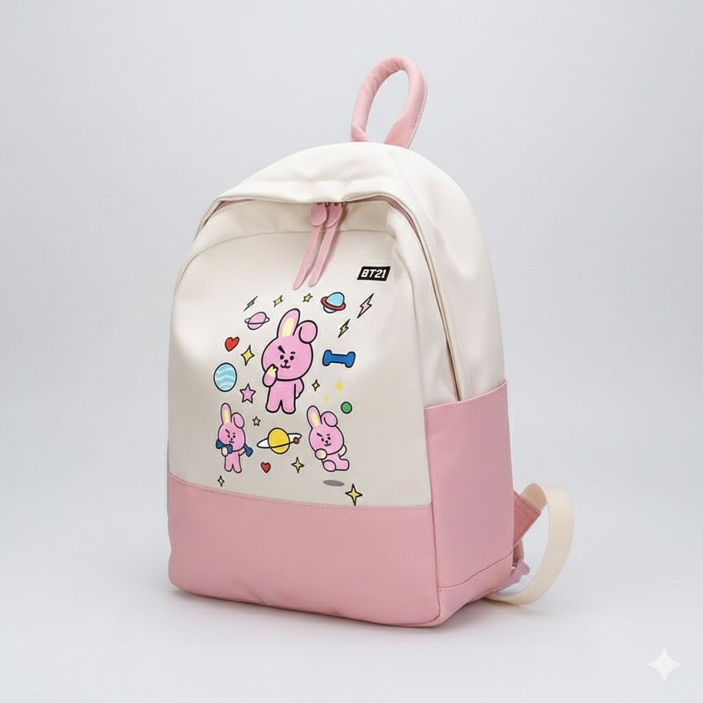 Tas Ransel Gendong  Anak Perempuan Style Korea BT21 Tas Sekolah BTS Fashion Kids Backpack Original O
