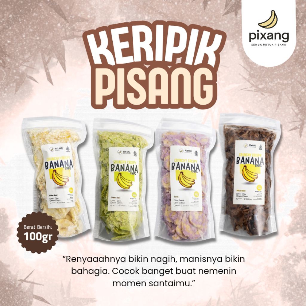 KRIPIK PISANG LUMER | STANDING POUCH 100 GRAM | PIXANG STORE