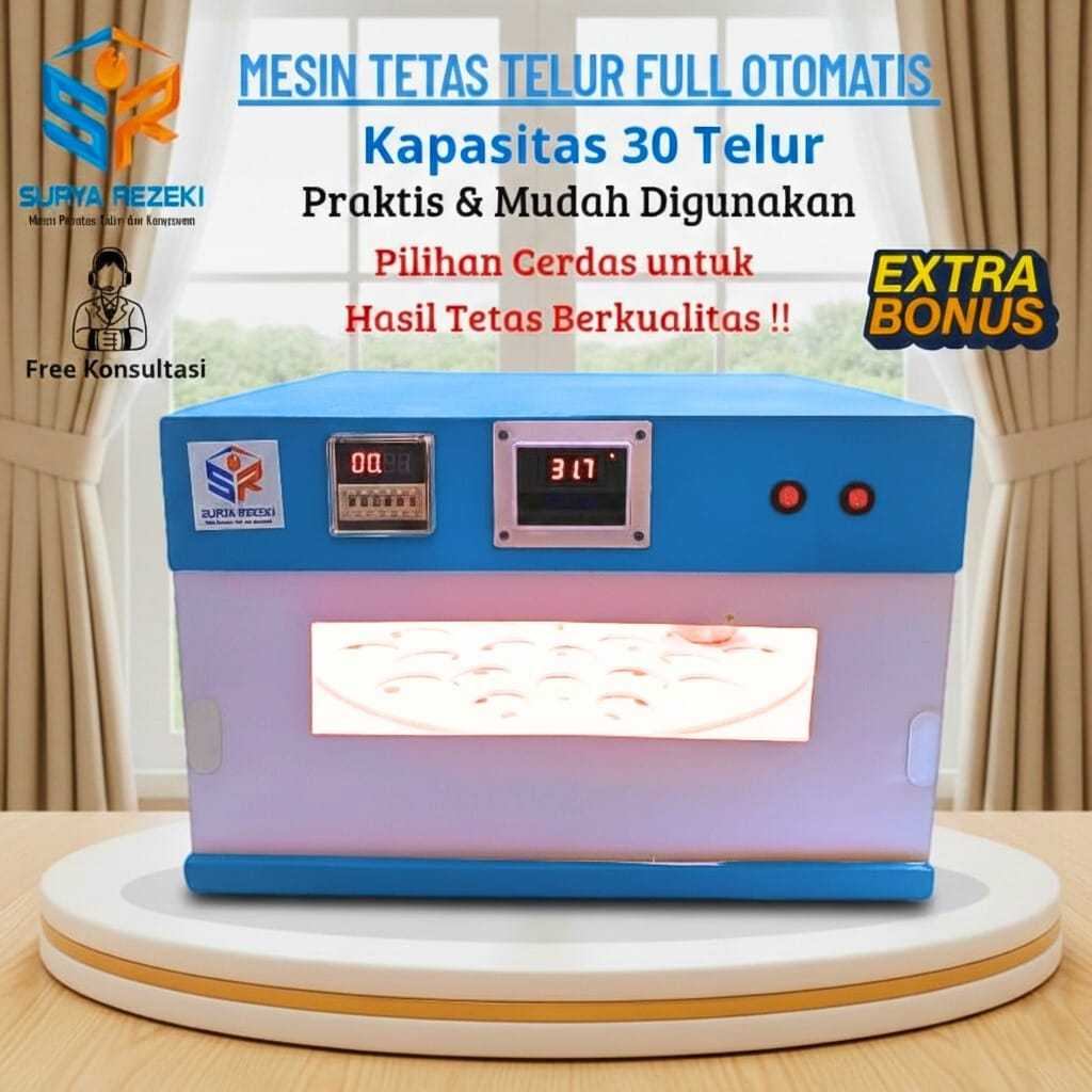 MESIN TETAS TELUR FULL OTOMATIS / MESIN PENETAS TELUR OTOMATIS KAPASITAS 30 TELUR