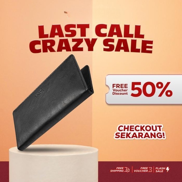 Eiger Wallet - Dompet Panjang Pria Wanita Lipat Dua Kulit Sintetis Pu Kartu