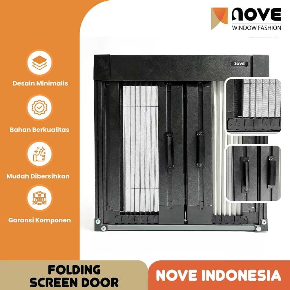 Narahome Deco - Nove - Folding Screen Door - Pintu LIpat Mesh Door Anti Serangga