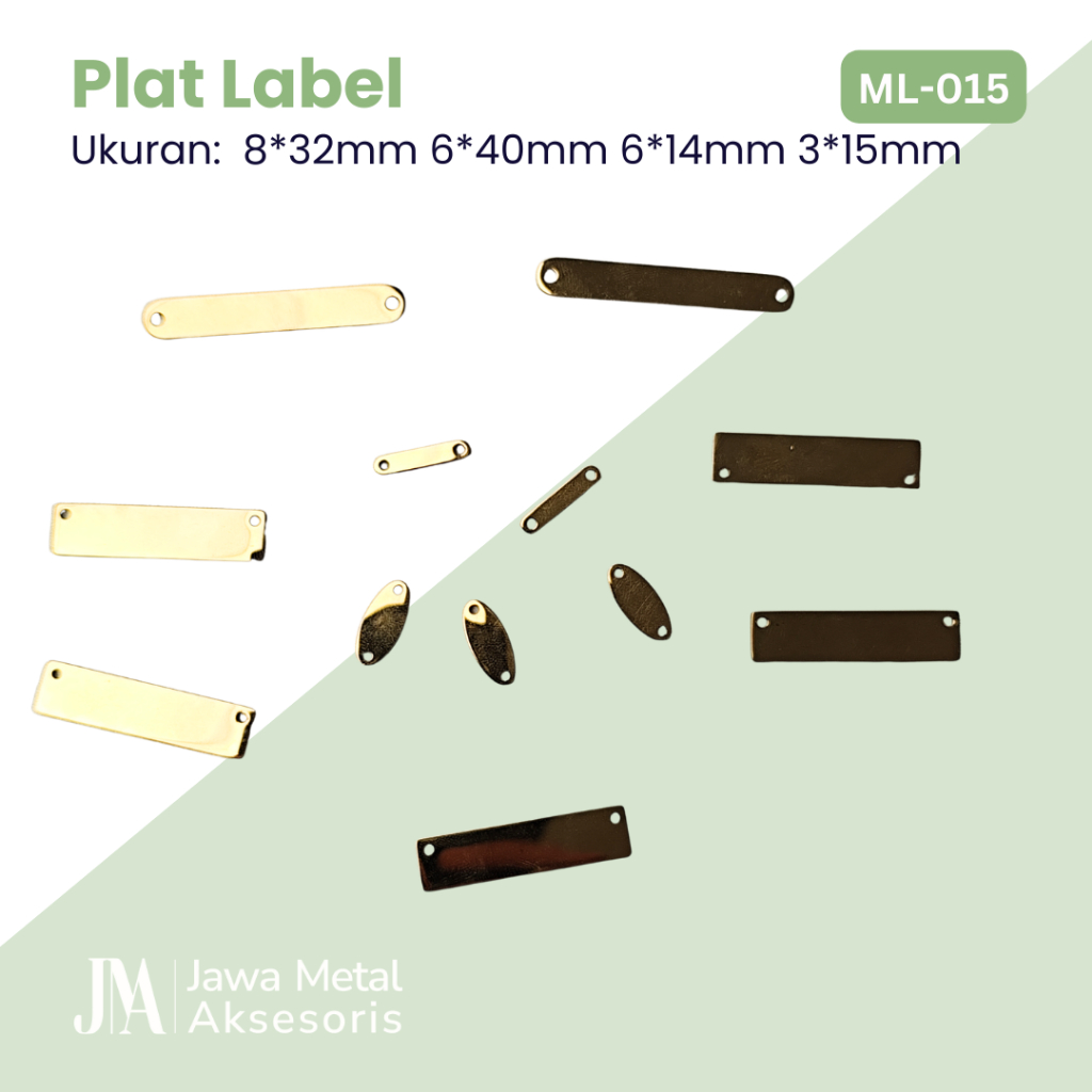 Plat Label Hijab Alloy Emas Hijab Custom Kerudung JMA Alloy Pendant ML-015