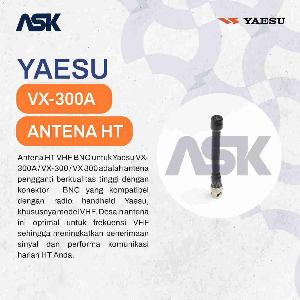 Antena HT Yaesu VX-300A VHF BNC / Antenna VX300 VX 300