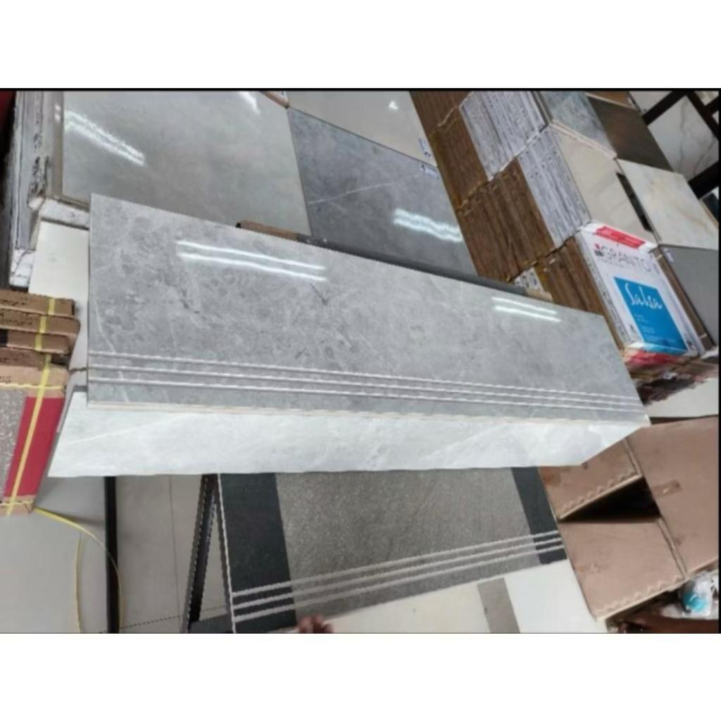Stepnosing Granit Tangga Putih Motif Abu Marmer Alexa Grey Per 1 Set 30x60, 30x80, 30x90, 30x100, 30