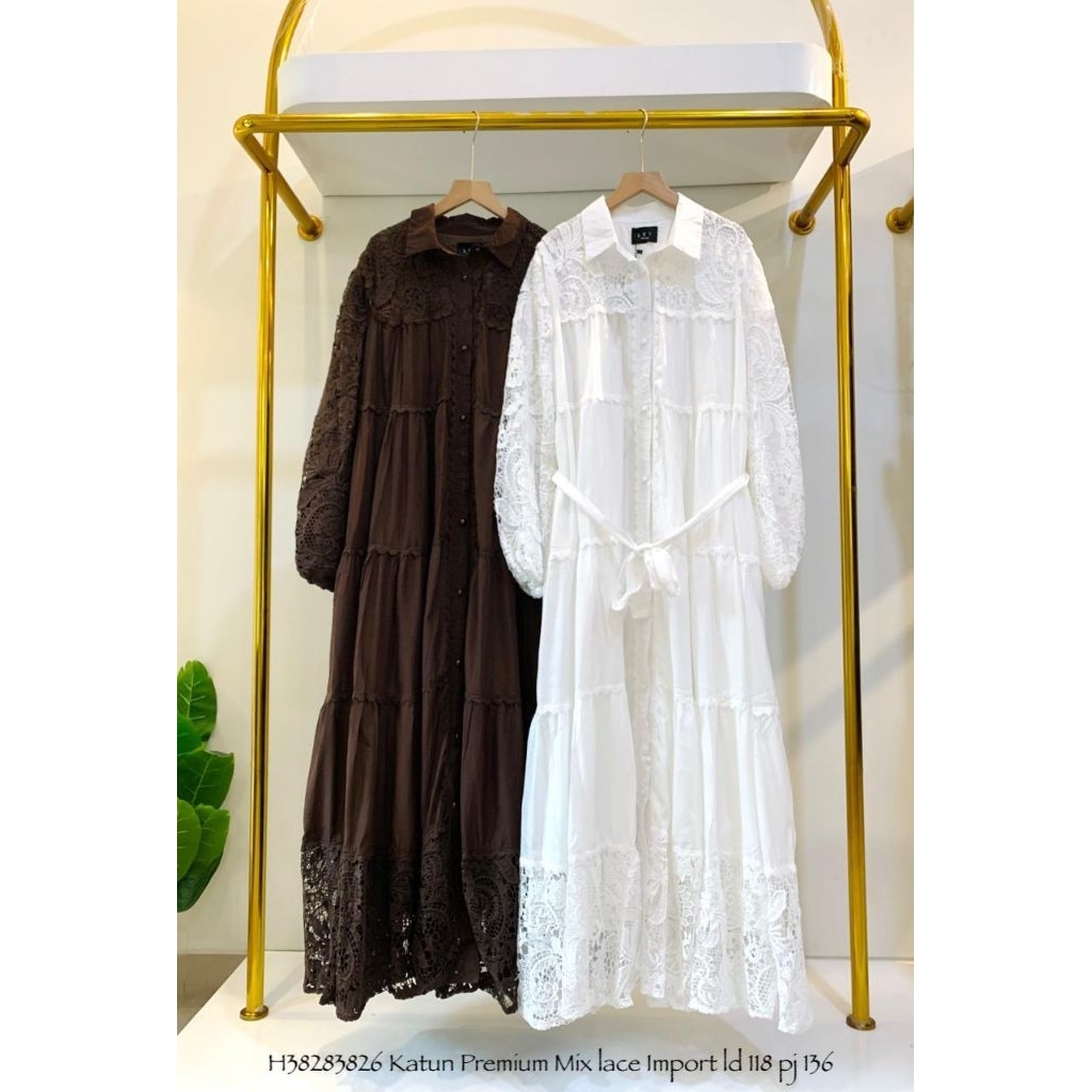 Real ORIGINAL dan TERMURAH Gamis Brukat Mewah PREMIUM Butik / Gamis Tile Mewah PREMIUM Butik IMPORT 