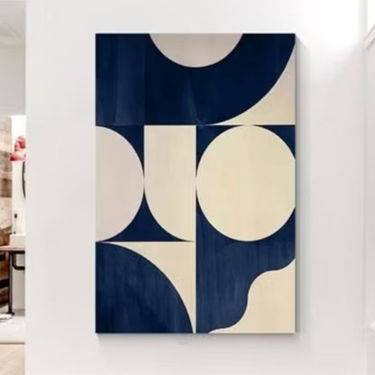 lukisan abstrak besar dinding ruang tamu kamar tidur 150 x 80 cm plus frame