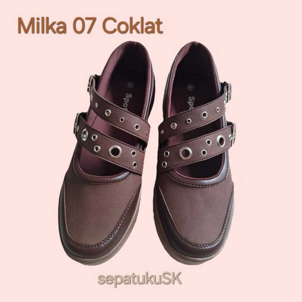 SPOTTY MILKA 07 COKLAT/SEPATU WANITA/SEPATU SNEAKERS