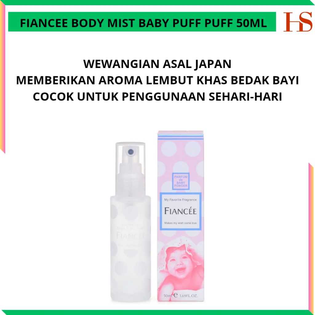 Fiancee Body Mist Baby Puff Puff 50ml parfum wangi bayi original Japan