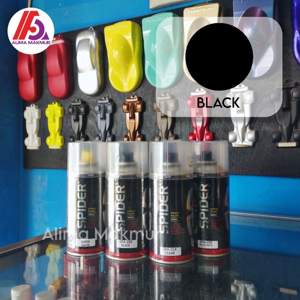 Pilok Spider Black Gloss 300cc / Pilok Tahan Bensin 300cc / Pilok Hitam mengkilap