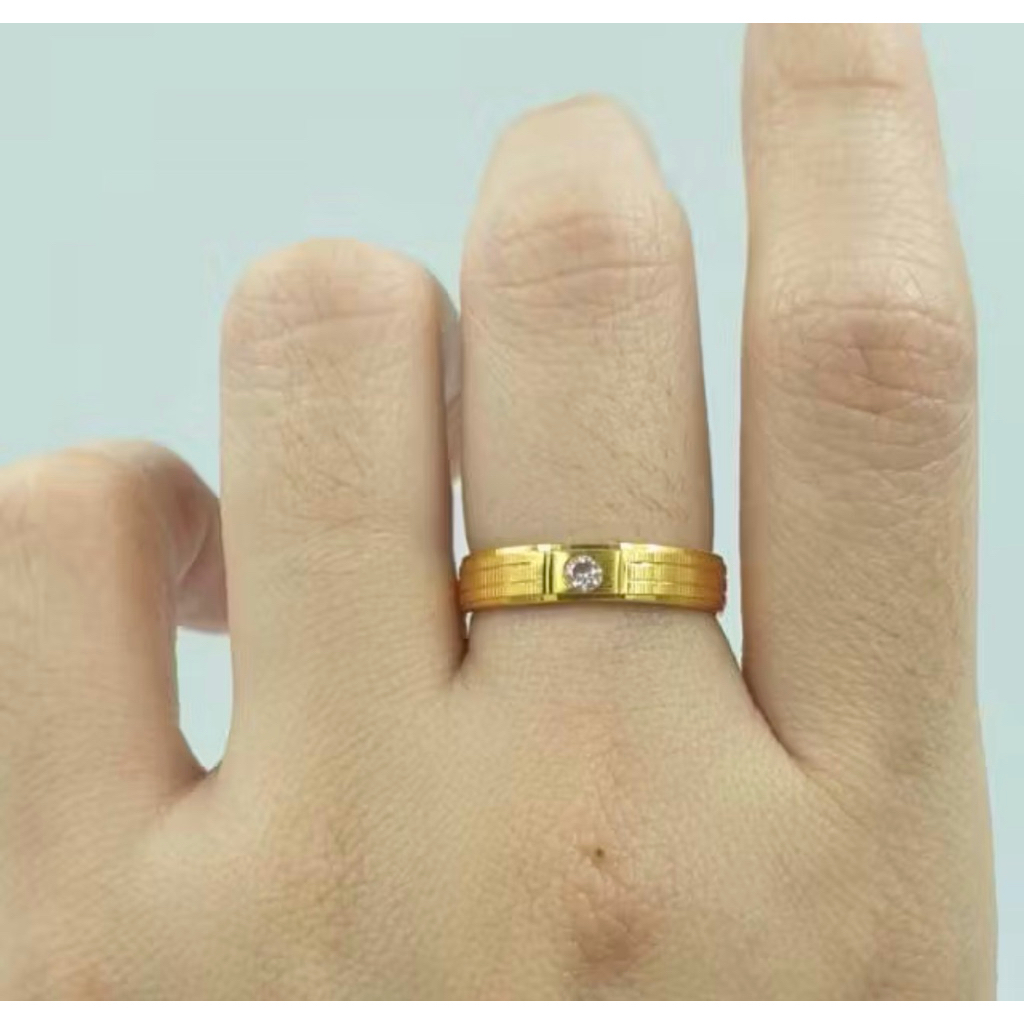 cincin polos AD cincin kawin cincin tunangan uk 12-18 emas asli kadar 700